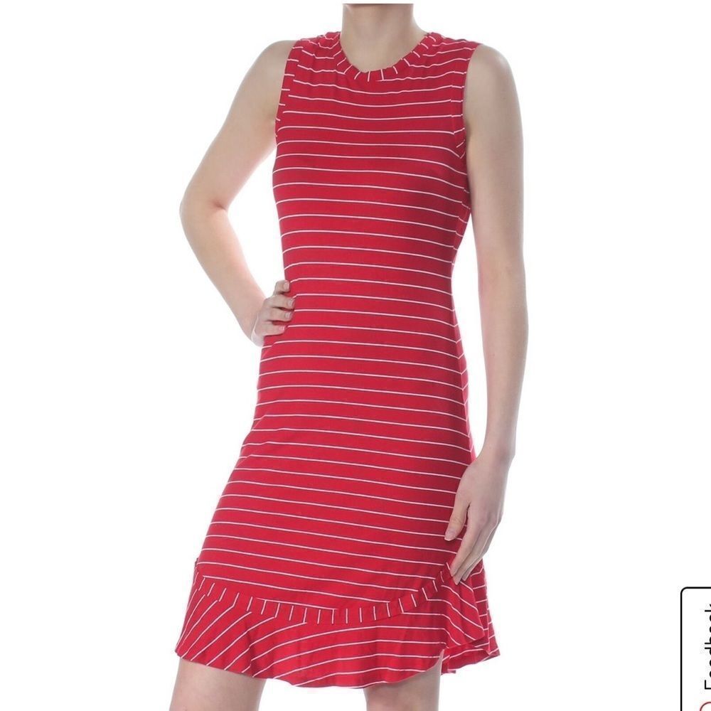 Maison Jules Ruffled Hem Sheath Dress size Medium